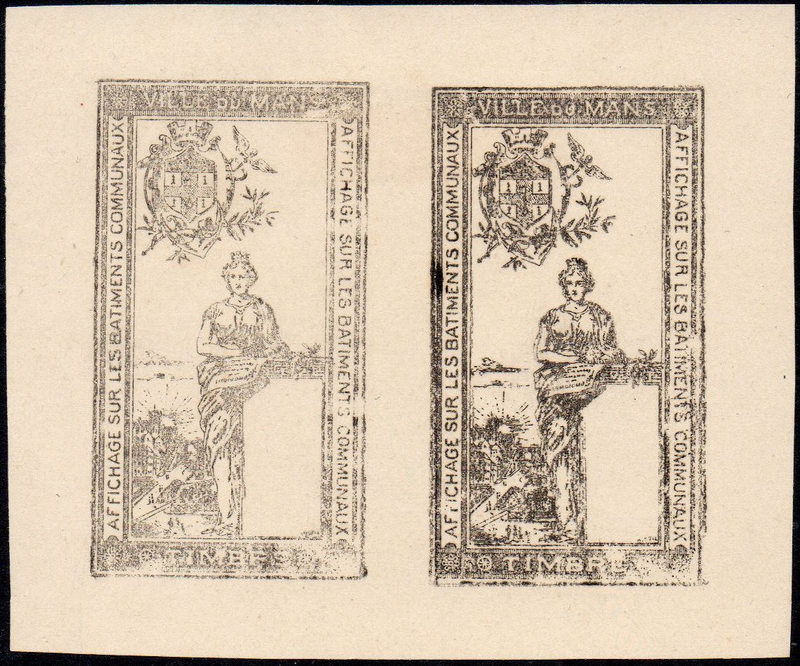 Le Mans : Timbre Fiscal 1901 : Affiches : Le Pont en X Epreuve Proof